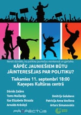 Diskusija par jauniešu politisko līdzdalību